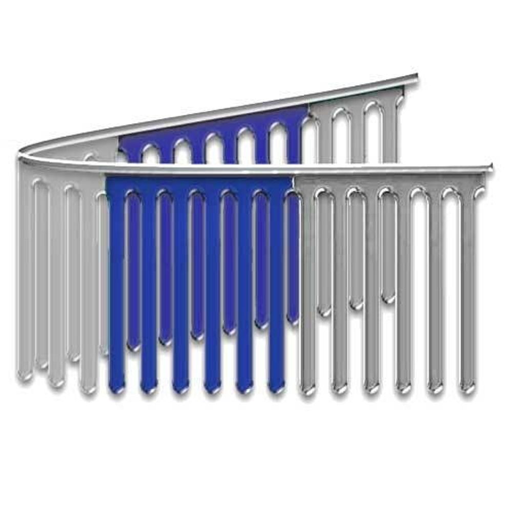 Blue and Silver Metallic Finger Banner 60 Ft.