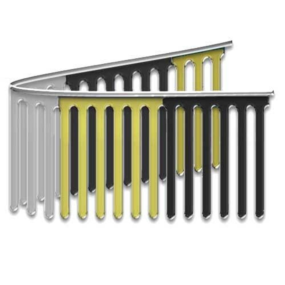 Black, Gold, and Silver Metallic Finger Banner 60 Ft.