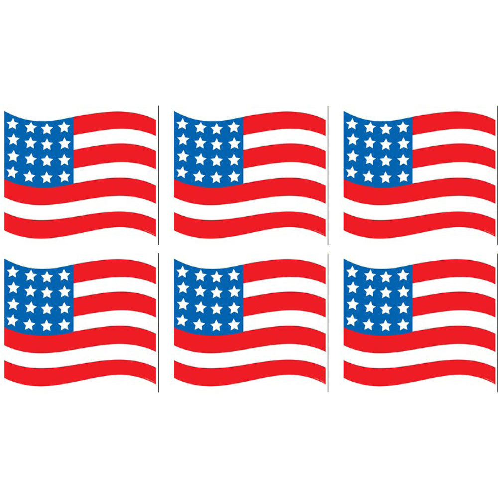 10.25" American Flag Cutouts (6ct)