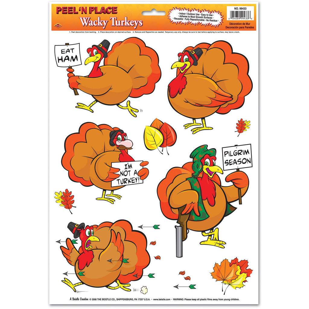 Wacky Turkeys Peel 'n Place