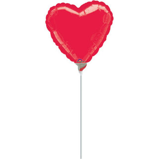 Metallic Red Heart Micro Foil Balloon (1 ct)