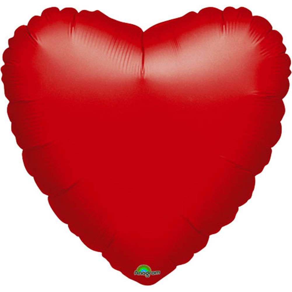 18" Metallic Red Heart Anagram Balloon (1 ct)
