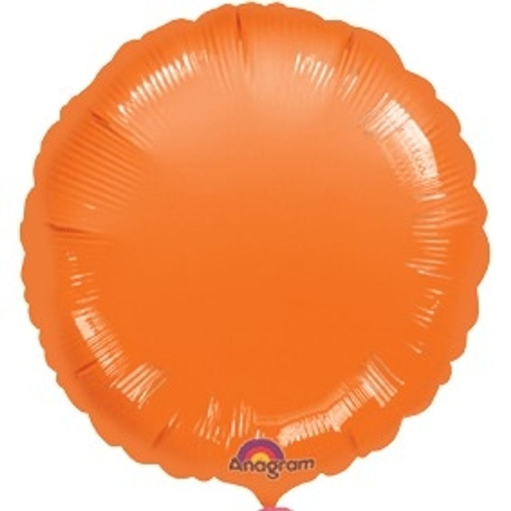 18" Orange Round Anagram Balloon (1 ct)