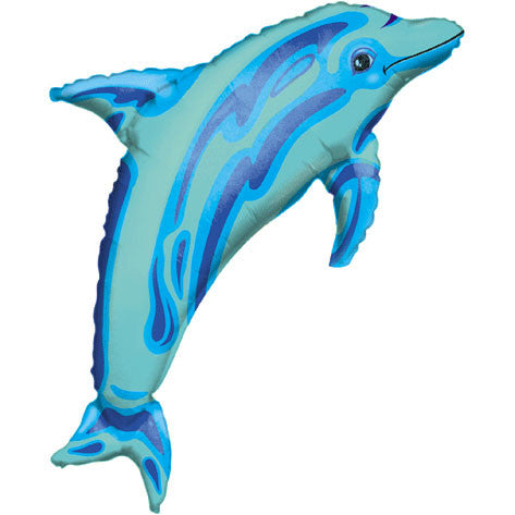 Ocean Blue Dolphin Helium Shape