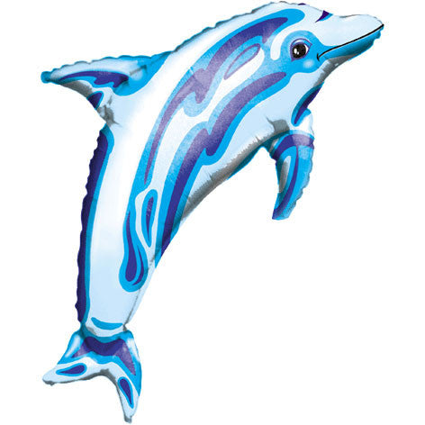 Transparent Blue Dolphin Helium Shape