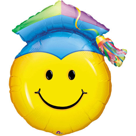 Grad Cap Smiley Mini Shape Balloon (1 ct)