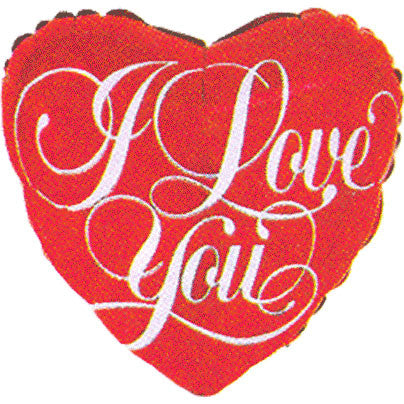 18" Love You Script Red Value