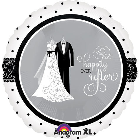 18" Black & White Wedding