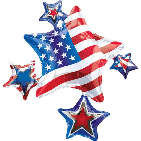 American Spirit Cluster Super Shape Foil Balloon