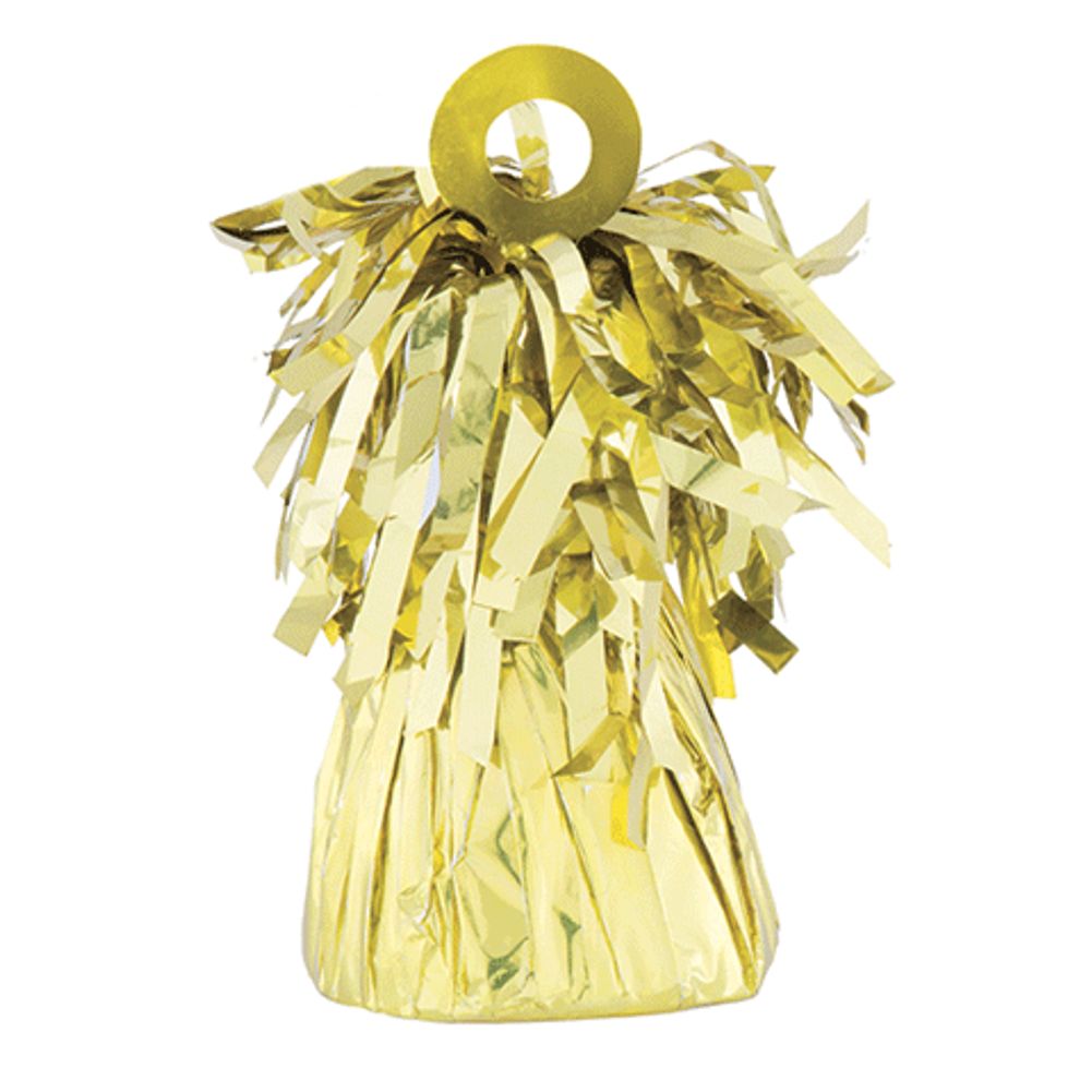 YELLOW FOIL BALLOON WEIGHT 5 OZ.