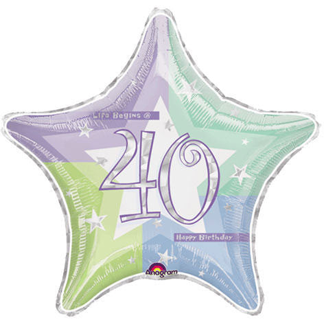19" Birthday Shimmer 40 Prismatic