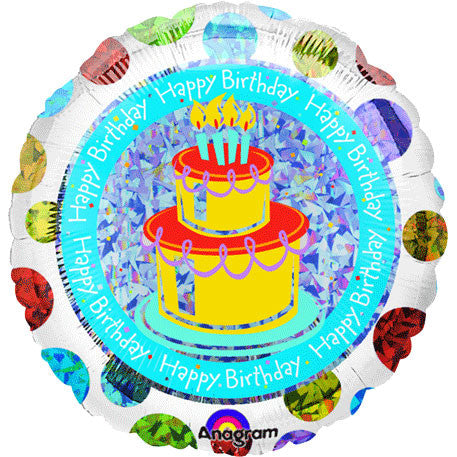 18" Polka Dot Birthday Prismatic