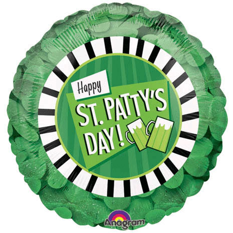 18" St. Patty's Day Clover Foil Balloon