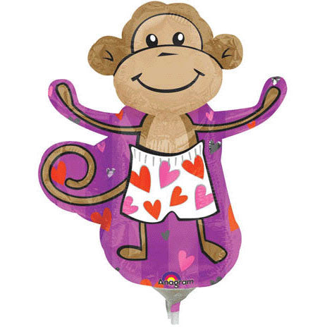 Love Monkey Mini Shape Foil Balloon