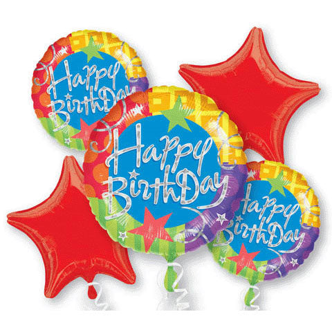 Birthday Blitz Bouquet of Balloons (5pc)