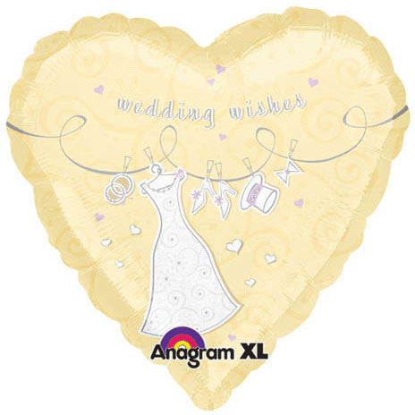 18" Wedding Wishes Swirls