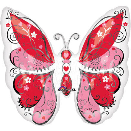 Whimsical Hearts Butterfly Super Shape