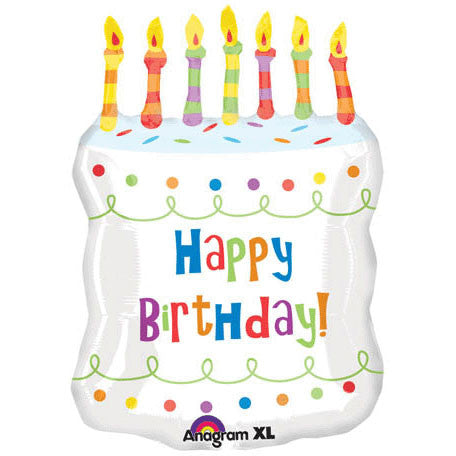 Big White Birthday Cake Super Shape