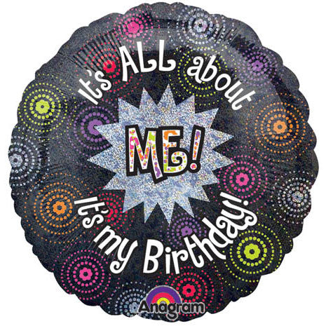 18" All About Me Birthday Holographic
