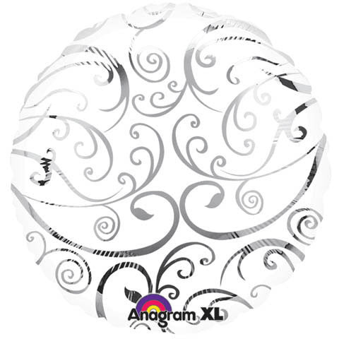 18" Silver Swirls