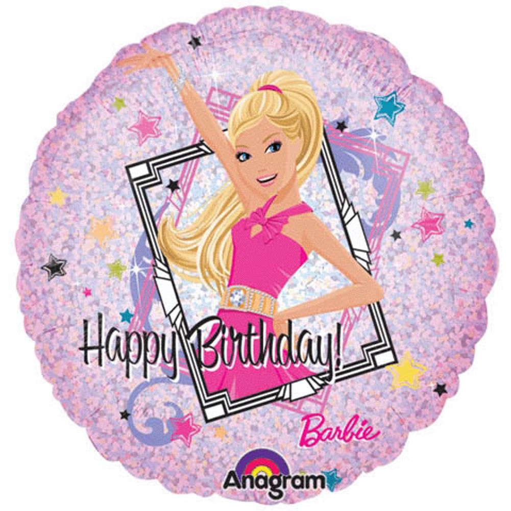 18" Barbie Sparkle Birthday Holographic
