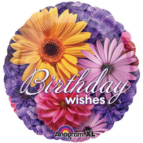 18" Photo Floral Birthday