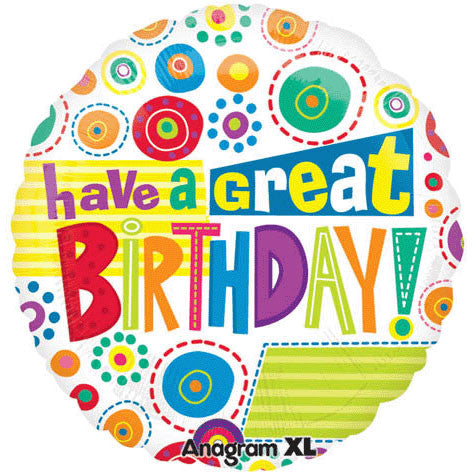 18" Birthday Whimsy Dots
