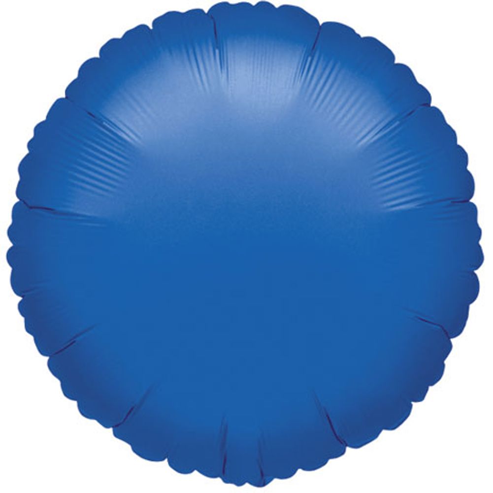18" Metallic Blue Round Anagram Balloon (1 ct)