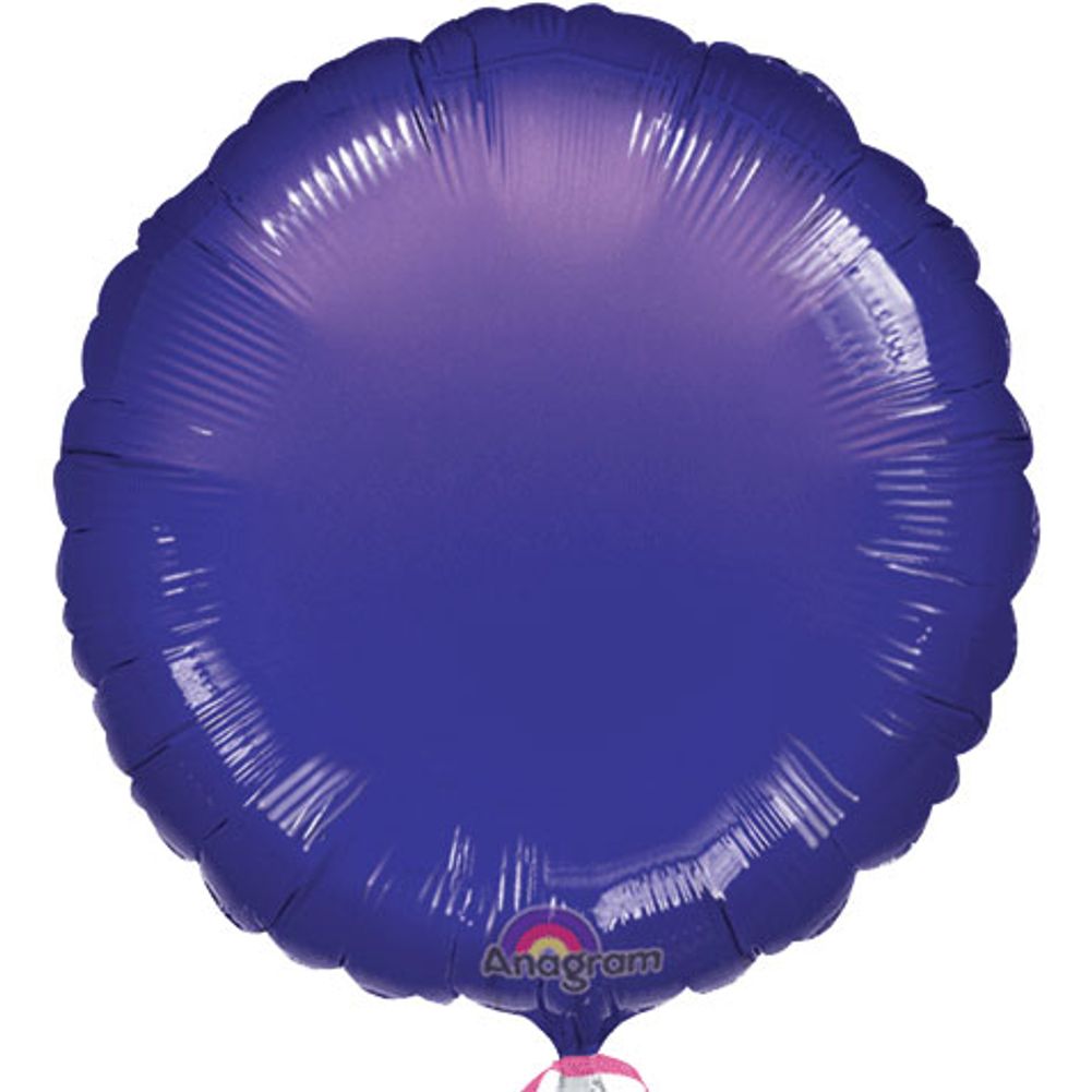 18" Metallic Purple Round Anagram Balloon (1 ct)