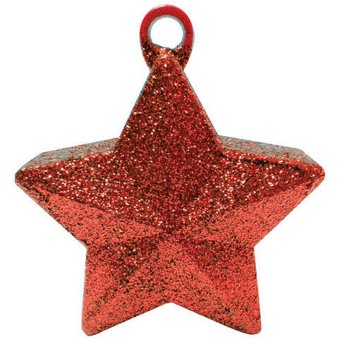 Red Glitter Star Weight