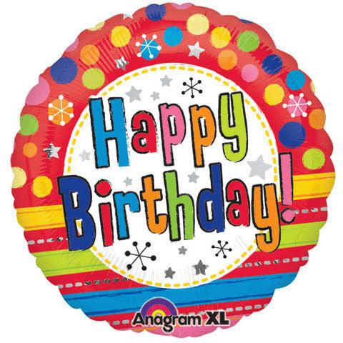 18" Bright Happy Birthday