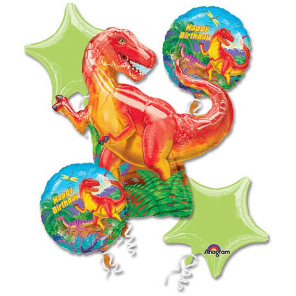 Dinosaur Party Bouquet of Balloons (5pc)