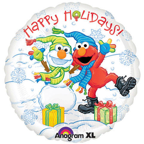 18" Elmo Happy Holidays