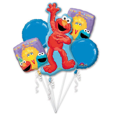 Sesame 1st Birthday Bouquet of Balloons (5pc)