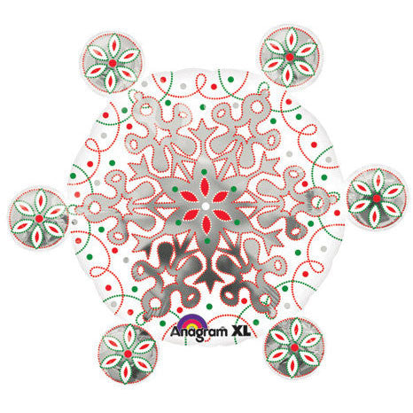 Red & Green Snowflake Super Shape