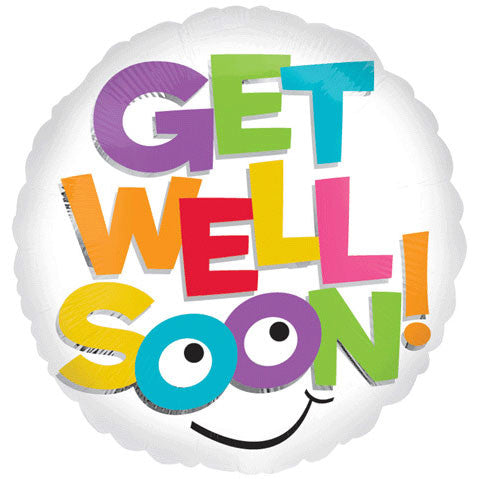 18" Get Well Colorful Letters Vlp