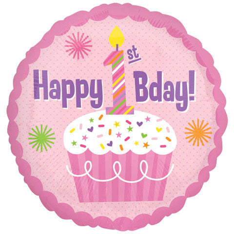 18" Happy 1st Birthday Girl Vlp
