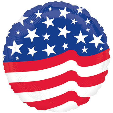18" Stars & Stripes Foil Balloon