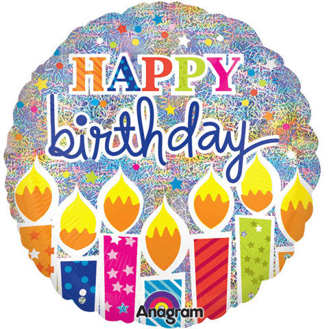 32" Shimmer Birthday Candles Holographic