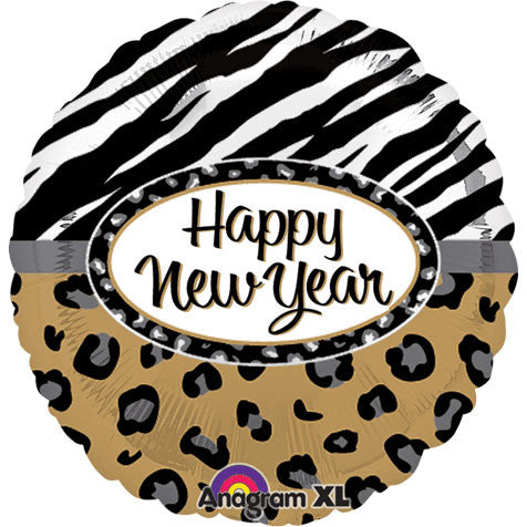 18" Animal Print New Year Foil Balloon