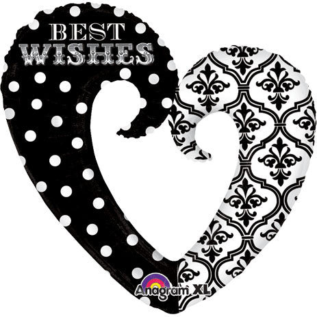 Damask & Dots Best Wishes Super Shape