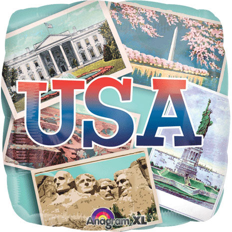 18" Patriotic Postcards Hx