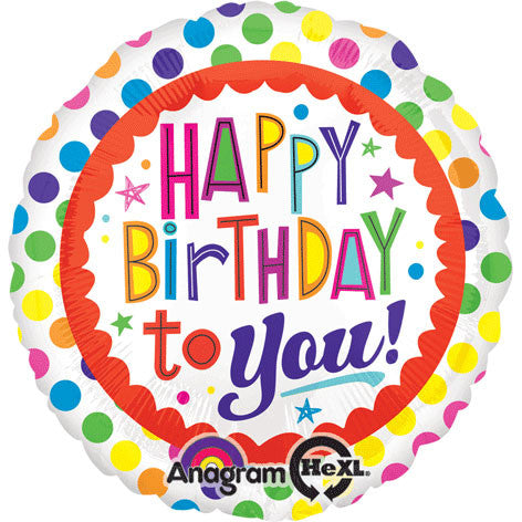 18" Birthday To You Dots Hx