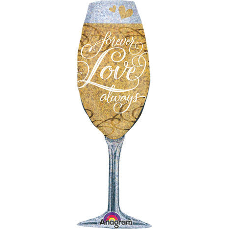 Forever Love Champagne Holographic Super Shape