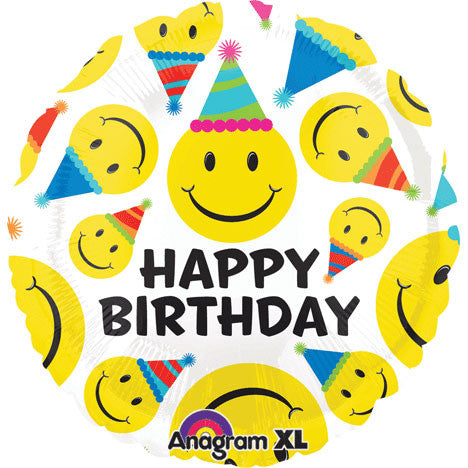 21" Smiley Birthday Colorblast