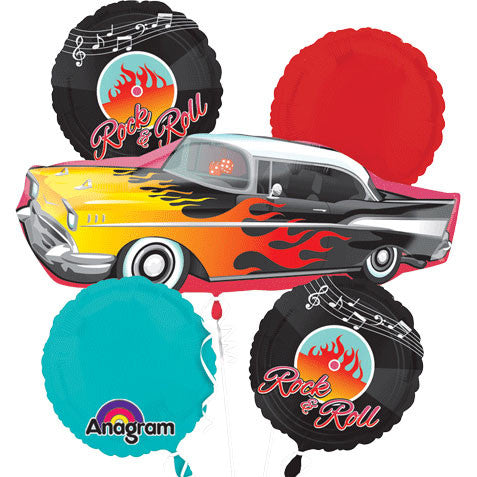 50's Rock-N-Roll Bouquet of Balloons (5pc)
