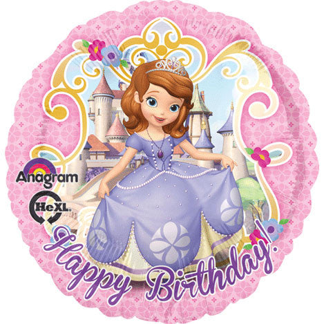18" Sofia the First Happy Birthday Foil Balloon