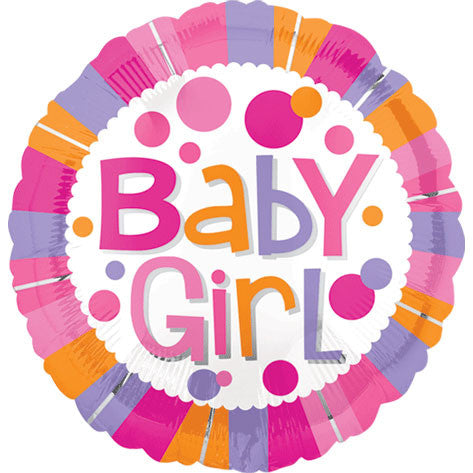 18" Baby Girl Stripes Dots Vlp Hx