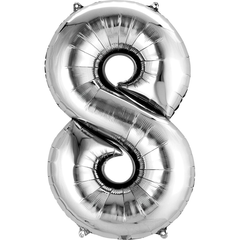 34" NUMBER 8 SILVER