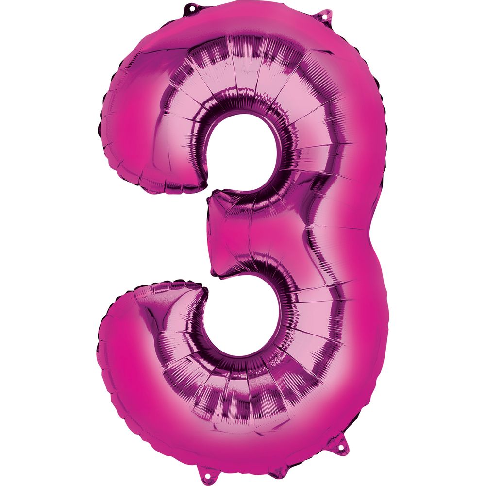 34" NUMBER 3 PINK